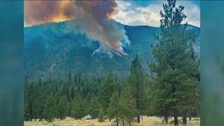 Flat Wapiti fires continue to burn in Boise National Forest [upl. by Salhcin340]