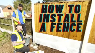 How To Install A Fence From Start To Finish [upl. by Esnofla]