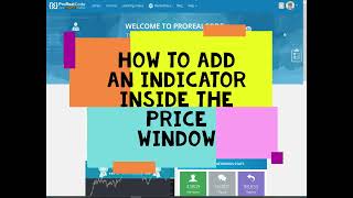 ProRealTime v111 FAQ  How to add an Indicator On Price [upl. by Werner725]