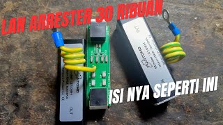 RJ45 ARRESTER REVIEW  BONGKAR LAN ARRESTER anti petir lan MURAH [upl. by Mayor]