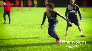 Mohamed Elneny trains with his new Arsenal teammates [upl. by Truman961]