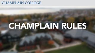 Champlain Rules  Champlain College [upl. by Enovahs]