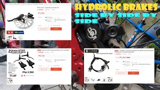 Budget Hydro brakes side by side comparison  Clarks Clout 1 Shimano MT200 Tektro M275 [upl. by Balcer]