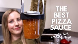 The BEST Homemade Pizza Sauce Recipe  Water Bath Canning Recipe [upl. by Meela]