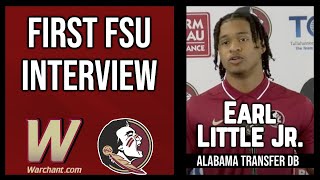 Earl Little Jr Alabama Transfer DB First FSU Interview  FSU Football  Warchant TV FSU [upl. by Anieral477]