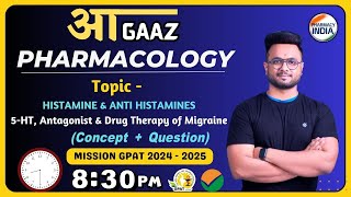 आGAAZ HISTAMINE amp ANTI HISTAMINES  Concept  Questions  Pharmacology GPAT 202425 gpat2024 [upl. by Sup647]