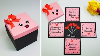 🎀Hermosa cajatarjeta hecha a mano🎀😍Mothers Day Card Día de la madre😘Valentines Day box card idea [upl. by Dlanod]