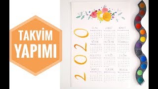 2020 TAKVİM YAPIMI  DIY CALENDAR [upl. by Estas]