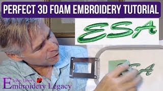 3D Foam Embroidery Tutorial  Create Perfect 3D ESA Lettering [upl. by Riancho]