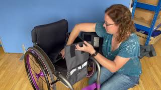 How to fit your Wheelchair Underseat Bag  Active Hands [upl. by Seko16]