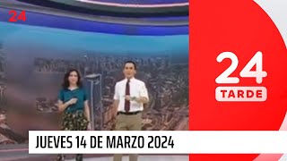 24 Tarde  jueves 14 de marzo 2024  24 Horas TVN Chile [upl. by Jeremias]