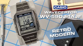 Casio Waveceptor WV59DJ1AJF  A modern retrostyled watch with atomic syncing [upl. by Honan]