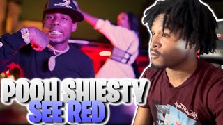 POOH SHIESTY  See Red Official Music Video REACTION [upl. by Monarski]