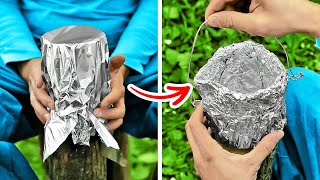 How To Survive Alone In The Forest  Clever Camping Hacks [upl. by Enitsirt]