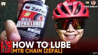 How To Lube Your Mountain Bike Chain Using Zéfal Bike Pro Lube  Allen Villacarlos [upl. by Birmingham]