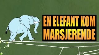 En elefant kom marsjerende  Norske barnesanger med animasjon [upl. by Howarth47]