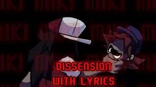 DISSENSION • FNF LYRICS [upl. by Pontone406]