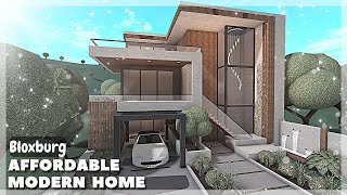 One Story Modern Farmhouse Bloxburg Speedbuild [upl. by Eelsew]