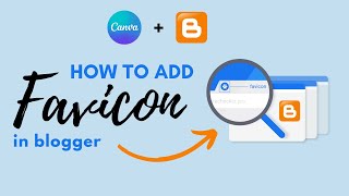 How to set favicon in blogger  create favicon in canva  canva favicon maker [upl. by Palla189]