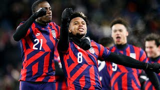 USMNT vs Honduras Weston McKennie Goal  Feb 2 2022 [upl. by Ardiedal391]