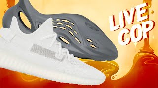 LIVE COP Yeezy Foam Rnnr Carbon Yeezy 350 V2 Bone amp Yeezy 500 Bone [upl. by Sollie]