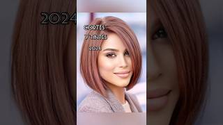 NUEVOS TIPS DE MODA CORTES Y TINTES DE CABELLO 2024moda fip fashion viral [upl. by Anaidirib]