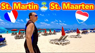 St Martin  St Maarten👙Orient Beach 🏝️ Restaurant🍹Bar and 🎰 Poker [upl. by Mosi119]