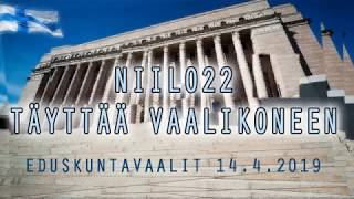 niilo22 täyttää vaalikoneen Eduskuntavaalit 2019 [upl. by Tyoh]