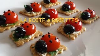 Coccinelles apéritives  APERITIF DINATOIRE  LA BOITE A RECETTES [upl. by Eppesuig]