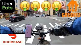 300 Multi Apping In New York City  Uber Eats amp DoorDash Ebike Deliveries [upl. by Nelaf936]