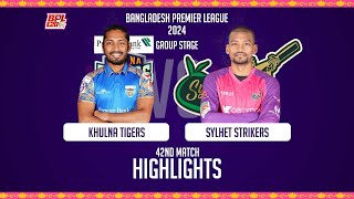 Khulna Tigers vs Sylhet Strikers  Highlights  42nd Match  Season 10  BPL 2024 [upl. by Lennej]