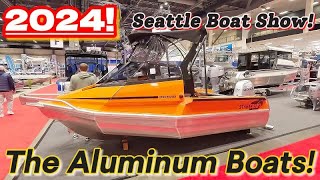 2024 ALUMINUM BOATS Big Seattle Boat Show duckworth hewescraft fishingboats lundboats lowe [upl. by Luna]