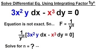 First Order Linear Differential Equation amp Integrating Factor introduction amp example [upl. by Hars]