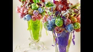 Edible Candy Bouquet Lollipop Malt Howto Video  RadaCutlerycom [upl. by Ccasi]