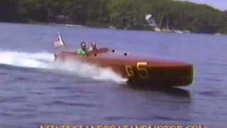 Baby Bootlegger a 1920s Mahogany Speedboat on Lake Winnipesaukee 1988 [upl. by Aiekat]