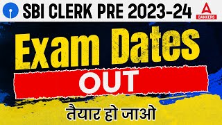 SBI Clerk Exam Date 2023 Out  SBI Clerk Pre Exam Date 2023  Full Details [upl. by Aidnac]