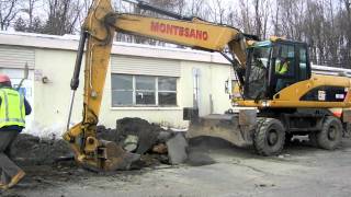 Cat M318D Loading Asphalt [upl. by Schlosser]