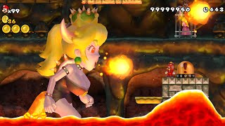 Bowsette Final Boss Fight in New Super Mario Bros Wii 4K [upl. by Sonitnatsnoc884]