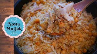 Tavuklu Nohutlu Bulgur Pilavi Tarifi  Bulgur Rice Recipe with Chicken and Chickpeas [upl. by Barimah]