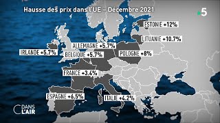 Europe  l’inflation au plus haut depuis 25 ans  Reportage cdanslair 27012022 [upl. by Lletram]