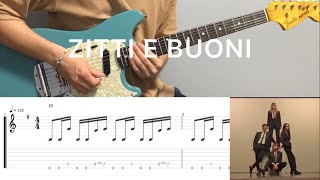 Måneskin  ZITTI E BUONI guitar cover with tabs amp chords [upl. by Llerred]