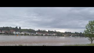 Hochwasser im Saarland Neunkirchen Niederbexbach an der Blies Wiesen und Felder überschwemmt [upl. by Roehm]