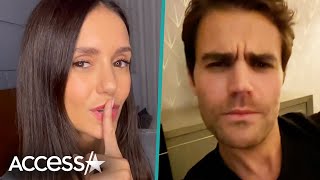 Nina Dobrev amp Paul Wesley Tease Vampire Diaries Reunion [upl. by Inalej]