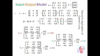 Leontief Input Output Model or InputOutput Analysis [upl. by Ordnaxela]