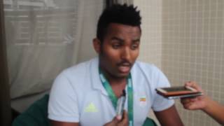 Ethiopia EthioTube Sports  Rio 2016  Ethiopian Swimmer Robel Kiros Speaks Out  August 10 2016 [upl. by Hibben882]