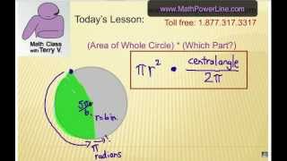 How to Find the Area of a Sector Radians [upl. by Rusel]