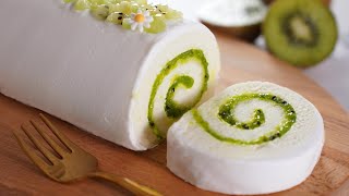 상큼 달콤한 키위 롤케이크 🥝 이렇게 만들어야 맛있어요  Kiwi Roll Cake Recipe  Green Kiwi Jam  Kiwi fruit [upl. by Danais391]