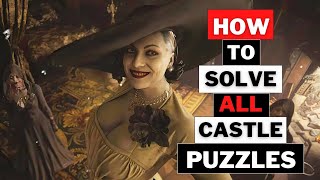 How to solve all the puzzles to escape castle Dimitrescu  RE Village [upl. by Meit]