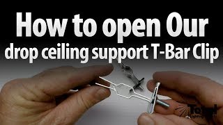 How to Open our drop ceiling Track Lighting support TBar Clip by Total Track Lighting [upl. by Ahcropal]