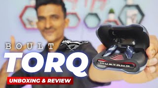 BOULT x Mustang TORQ Unboxing amp Review🔥Worlds 1st Mustang Earbuds⚡Rs 1299🔥 boult mustang torq [upl. by Bocock763]